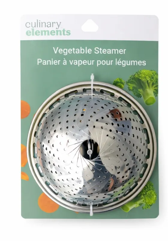 Imagen de Cesta Vaporizadora para Verduras con Panel de Perforaciones de Acero Inoxidable